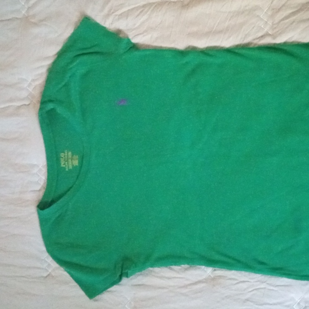 Emerald green girls Polo t-shirt. Ralph Lauren
